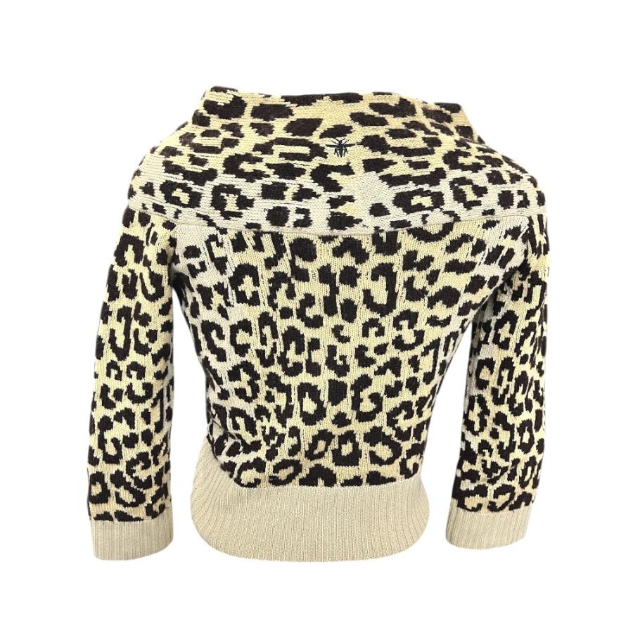 Christian Dior クリスチャンディオール 154S02AM006 レオパード柄 リボン アパレル トップス セーター ブラウン レディース【中古】 |  | 02