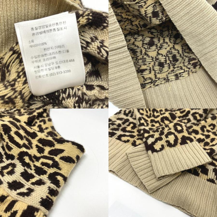Christian Dior クリスチャンディオール 154S02AM006 レオパード柄 リボン アパレル トップス セーター ブラウン レディース【中古】 |  | 08