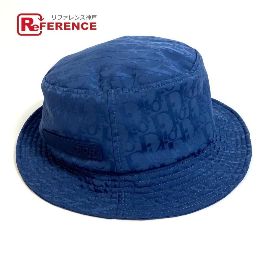 新品同様 Dior ディオール 143J833A0448 DIOR AND PARLEY (ディオール & パーレイ) 帽子 オブリーク ハット ブルー系 ユニセックス【中古】 | 