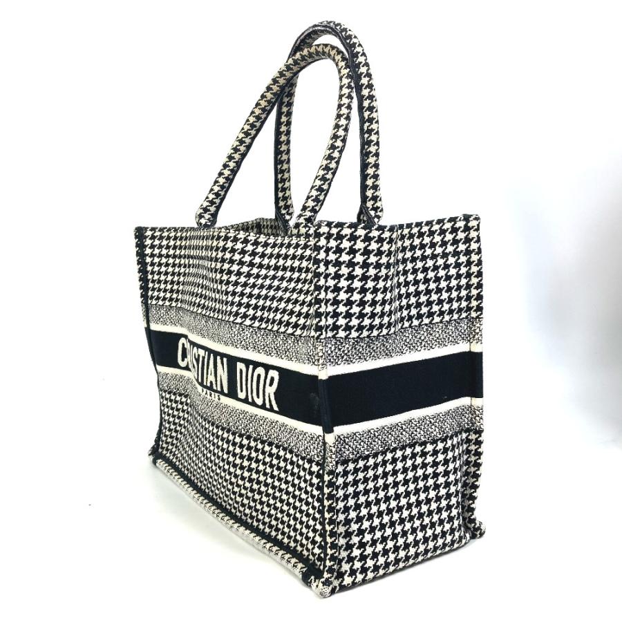 Dior ディオール M1296ZTQT_M911 千鳥格子 ブックトート ミディアム ロゴ ショルダーバッグ トートバッグ キャンバス ブラック【中古】 |  | 02