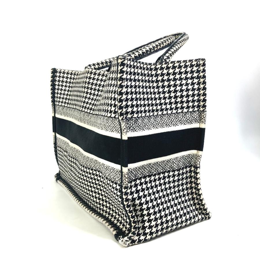 Dior ディオール M1296ZTQT_M911 千鳥格子 ブックトート ミディアム ロゴ ショルダーバッグ トートバッグ キャンバス ブラック【中古】 |  | 03