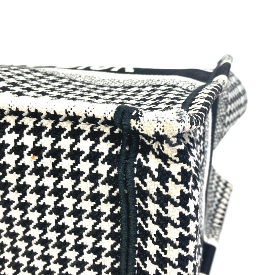Dior ディオール M1296ZTQT_M911 千鳥格子 ブックトート ミディアム ロゴ ショルダーバッグ トートバッグ キャンバス ブラック【中古】 |  | 05