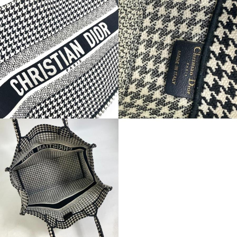 Dior ディオール M1296ZTQT_M911 千鳥格子 ブックトート ミディアム ロゴ ショルダーバッグ トートバッグ キャンバス ブラック【中古】 |  | 09