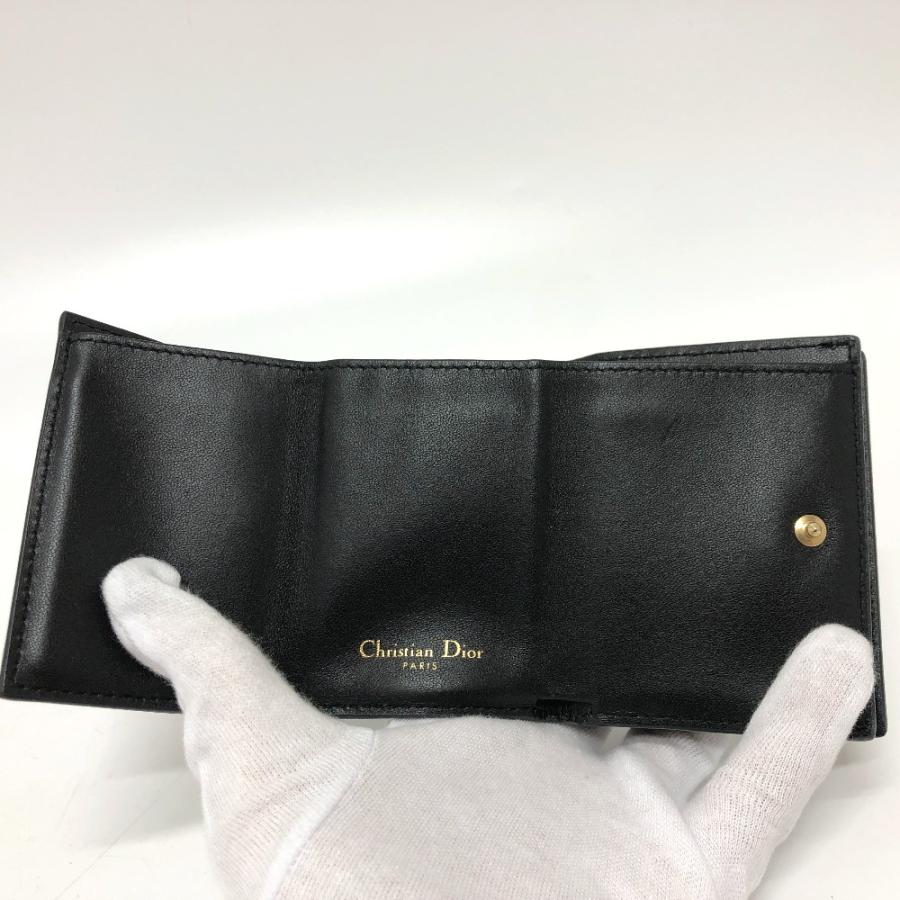 ディオール CDロゴ モンテーニュ コンパクトウォレット 三つ折り財布 