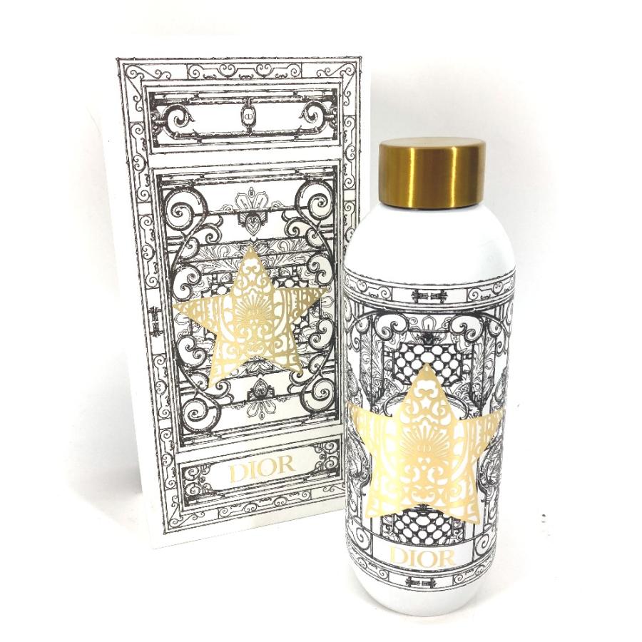 未使用 Dior ディオール ロゴ 水筒 ウォーターボトル  コップ 食器 タンブラー ホワイト レディース【中古】の画像
