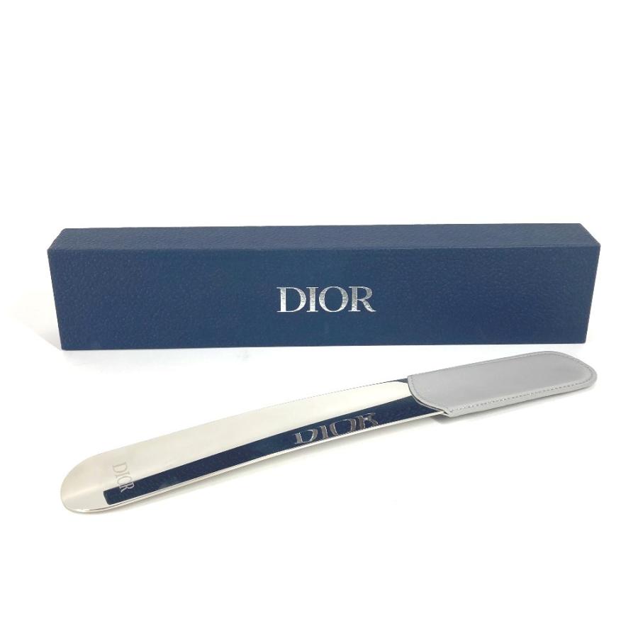 未使用 Dior ディオール ロゴ ダイヤモンド  靴ベラ インテリア シューホーン 靴べら グレー ユニセックス【中古】 |  | 09