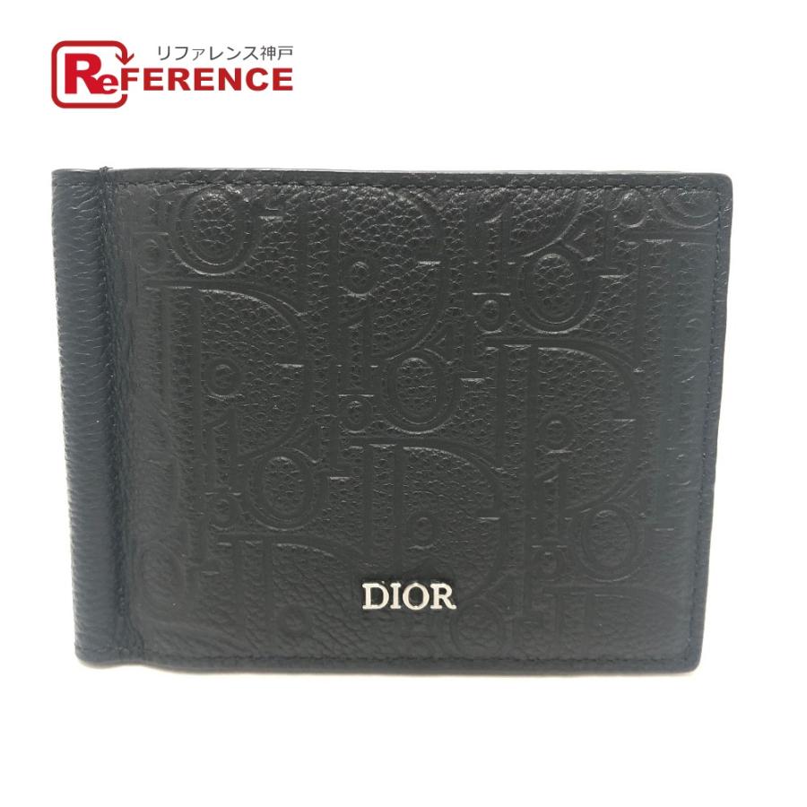 未使用 Dior ディオール 2ESBH069FLG_H00N グラビディ マネークリップ付き ウォレット 財布 2つ折り財布 ブラック メンズ【中古】 | 