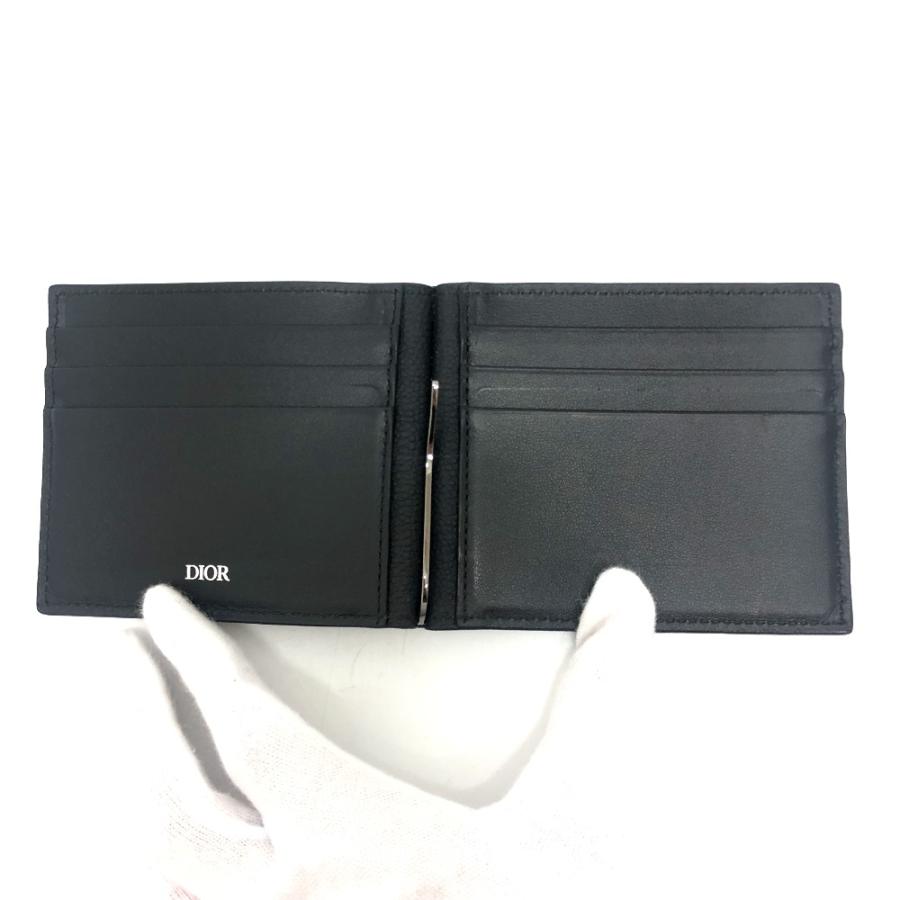 未使用 Dior ディオール 2ESBH069FLG_H00N グラビディ マネークリップ付き ウォレット 財布 2つ折り財布 ブラック メンズ【中古】 |  | 06
