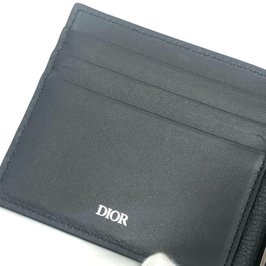 未使用 Dior ディオール 2ESBH069FLG_H00N グラビディ マネークリップ付き ウォレット 財布 2つ折り財布 ブラック メンズ【中古】 |  | 07