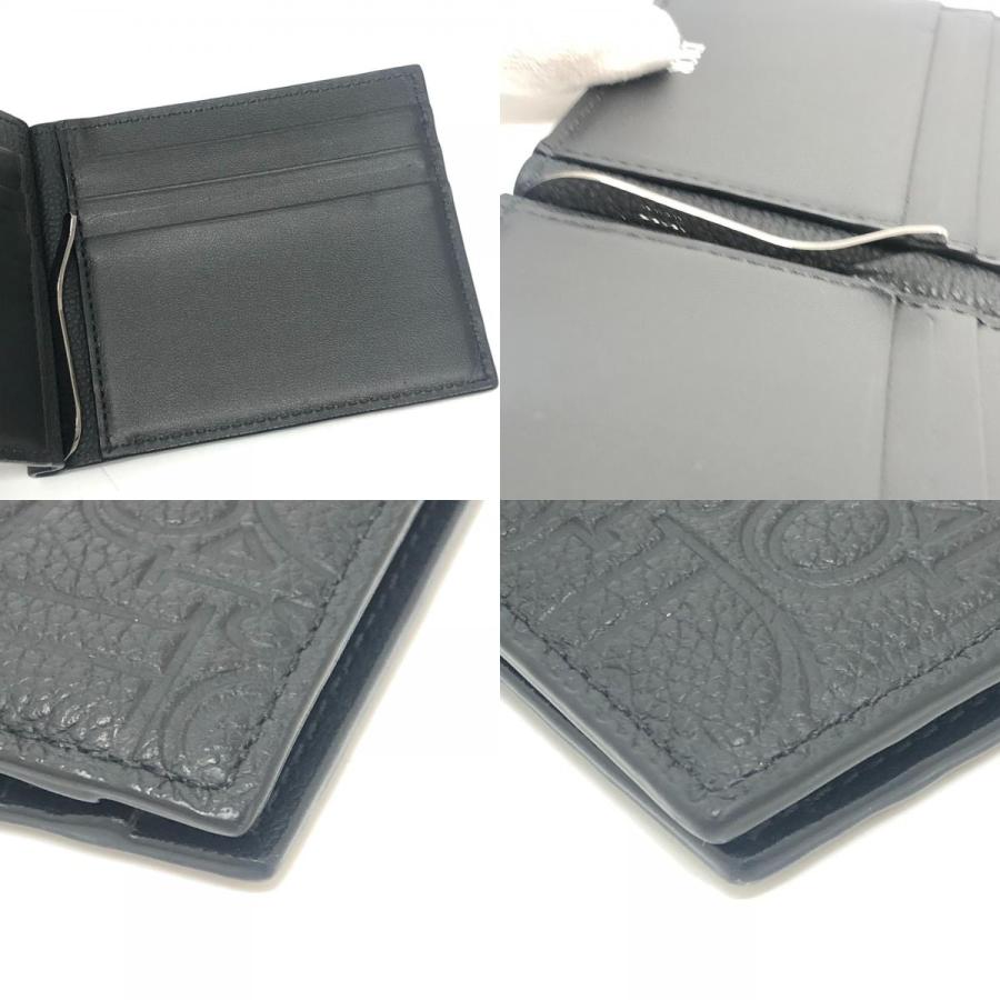 未使用 Dior ディオール 2ESBH069FLG_H00N グラビディ マネークリップ付き ウォレット 財布 2つ折り財布 ブラック メンズ【中古】 |  | 08