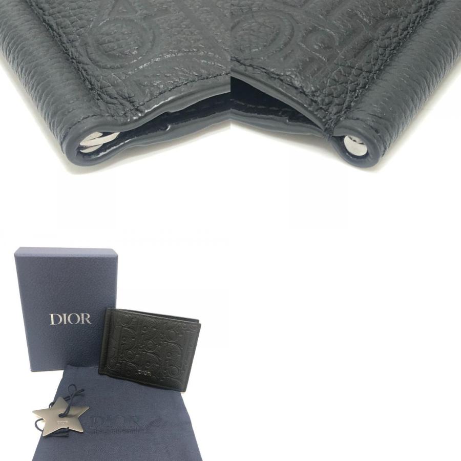 未使用 Dior ディオール 2ESBH069FLG_H00N グラビディ マネークリップ付き ウォレット 財布 2つ折り財布 ブラック メンズ【中古】 |  | 09