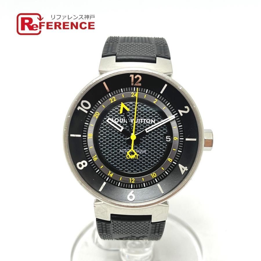 LOUIS VUITTON ルイヴィトン Q8D30 タンブール ムーン GMT 自動巻き 腕時計 シルバー メンズ【中古】 | LOUIS VUITTON