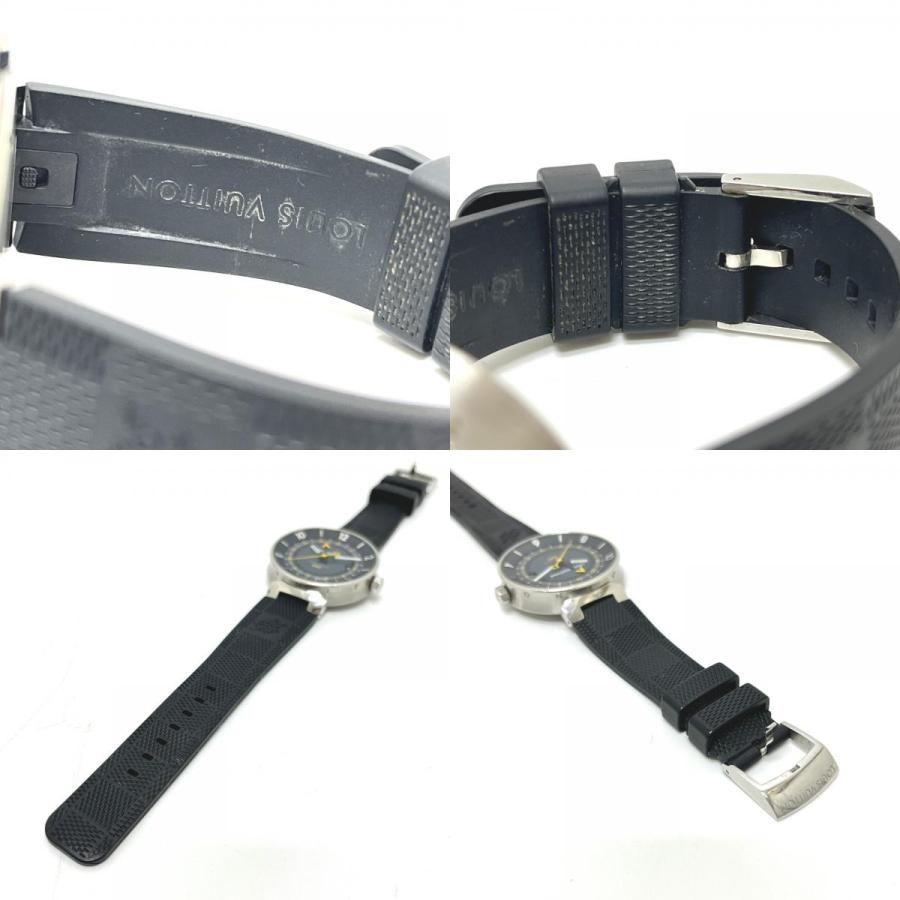 LOUIS VUITTON ルイヴィトン Q8D30 タンブール ムーン GMT 自動巻き 腕時計 シルバー メンズ【中古】 | LOUIS VUITTON | 08