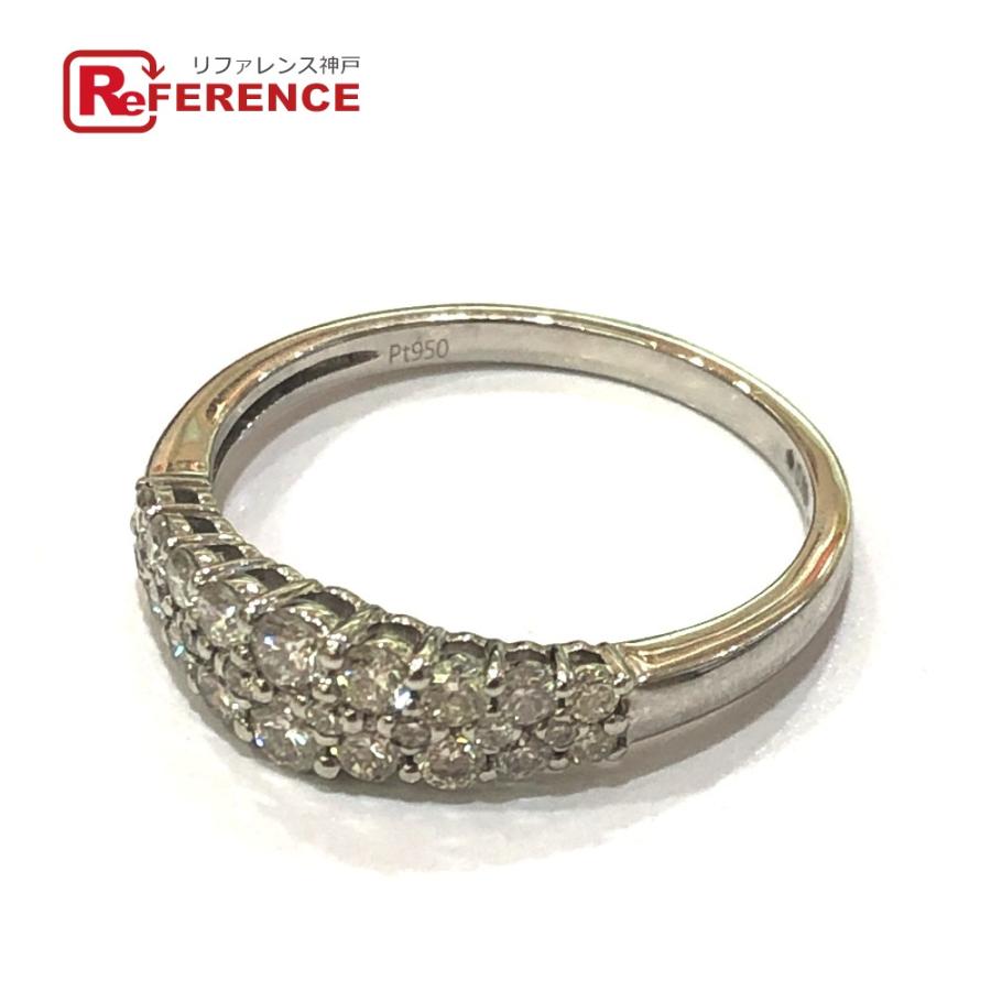 jewelry ジュエリー Pt950 D0.80ct 天然ダイヤモンド 4.7g ラウンド ブリリアント  リング・指輪 シルバー レディース【中古】 | 