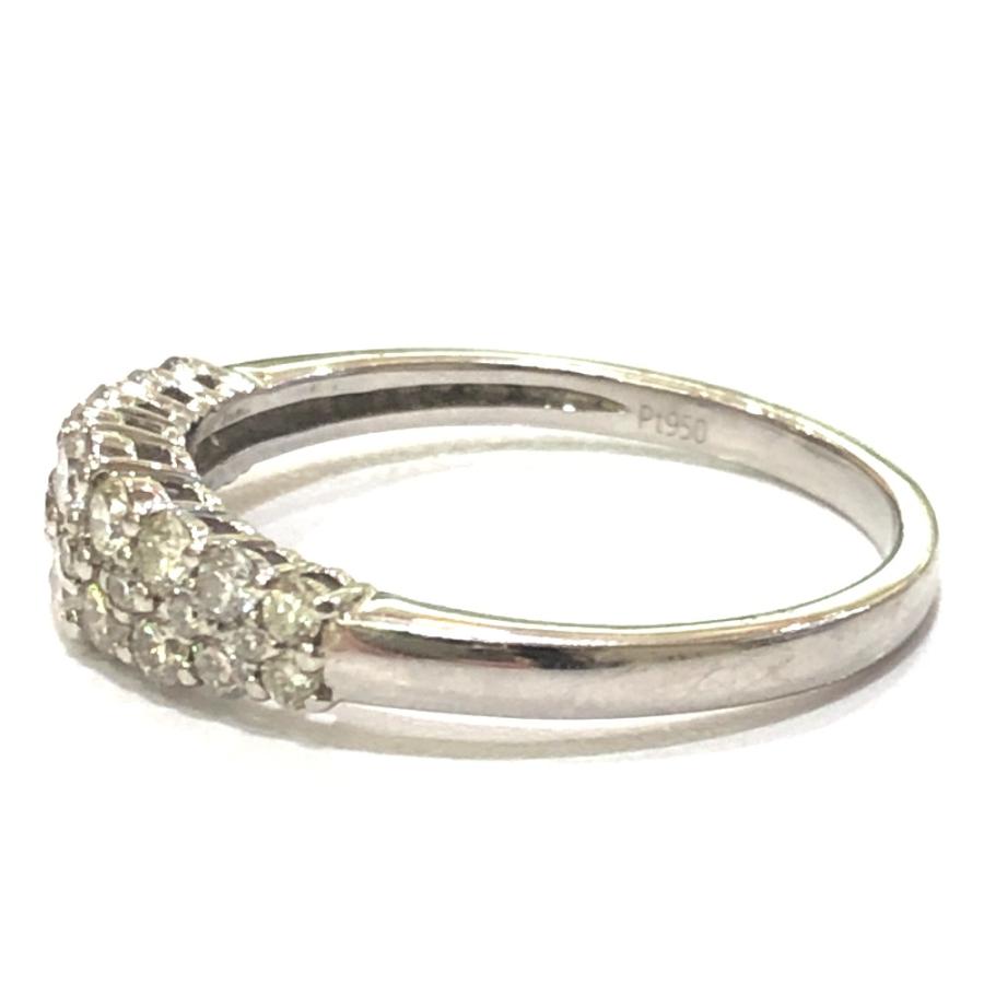 jewelry ジュエリー Pt950 D0.80ct 天然ダイヤモンド 4.7g ラウンド ブリリアント  リング・指輪 シルバー レディース【中古】 |  | 02