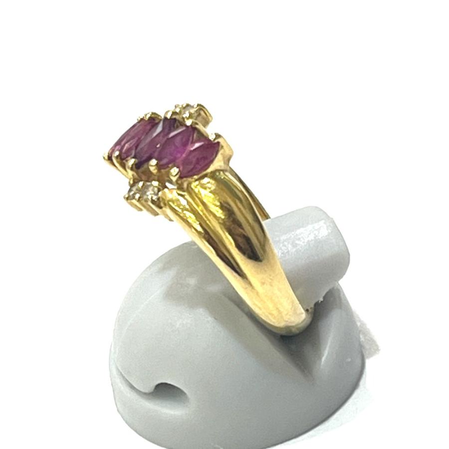 jewelry ジュエリー K18 R0.54 D0.06ct ルビー アクセサリー 色石 宝石 リング・指輪 ゴールド レディース【中古】 |  | 07