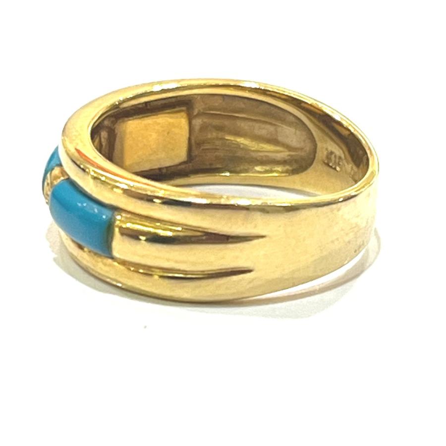jewelry ジュエリー K18 トルコ石 D0.02ct アクセサリー ジュエリー リング・指輪 ゴールド レディース【中古】 |  | 05
