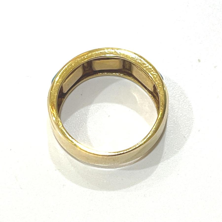 jewelry ジュエリー K18 トルコ石 D0.02ct アクセサリー ジュエリー リング・指輪 ゴールド レディース【中古】 |  | 08