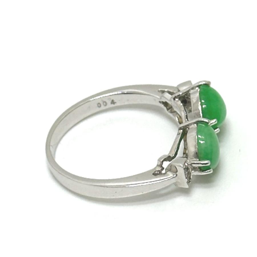jewelry ジュエリー K18 2P翡翠 ダイヤ アクセサリー リング・指輪 シルバー レディース【中古】 |  | 03