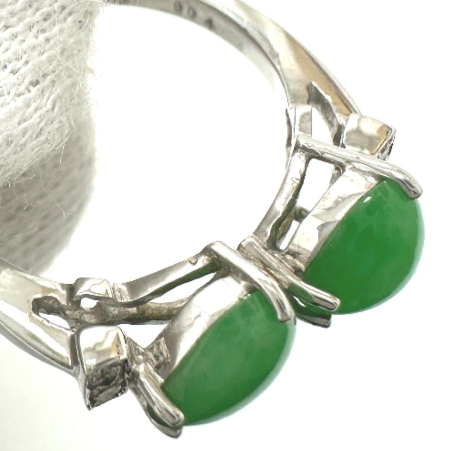 jewelry ジュエリー K18 2P翡翠 ダイヤ アクセサリー リング・指輪 シルバー レディース【中古】 |  | 06