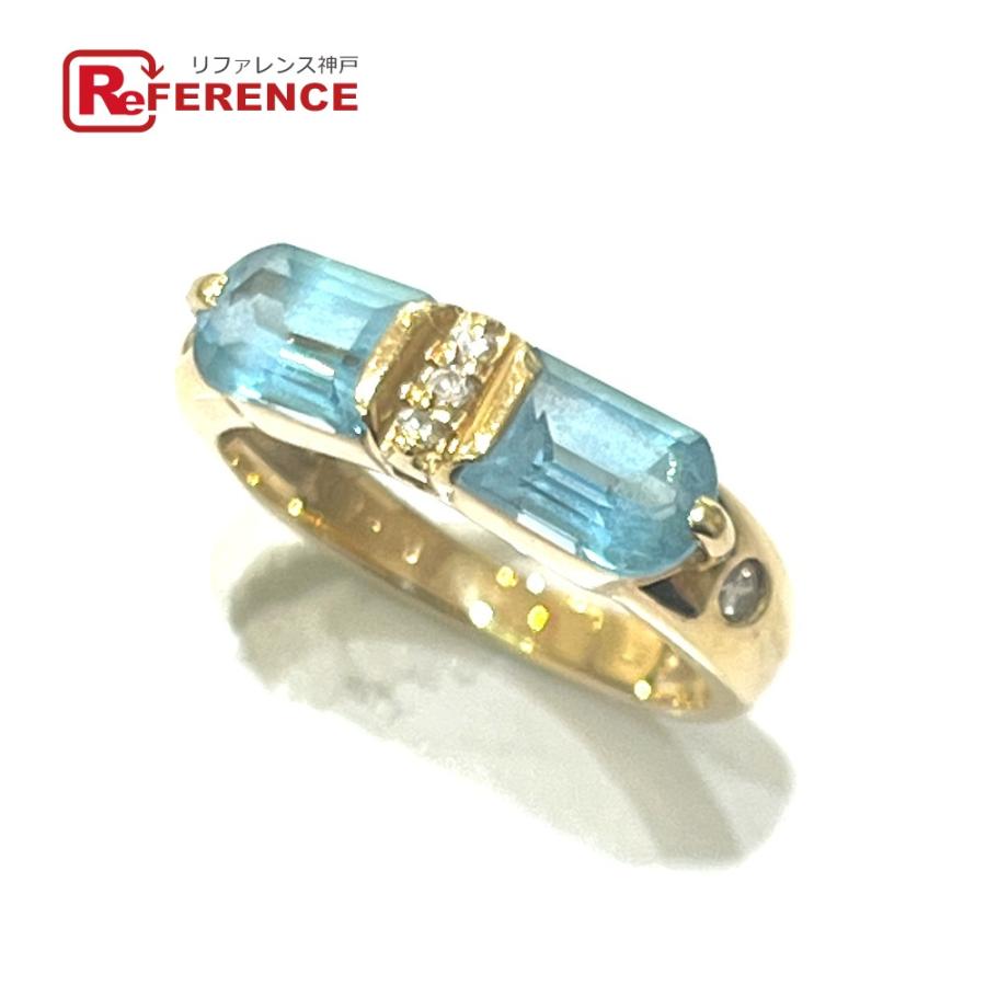 jewelry ジュエリー K18 アクアマリン D0.07ct アクセサリー 宝石 リング・指輪 ゴールド レディース【中古】 | 