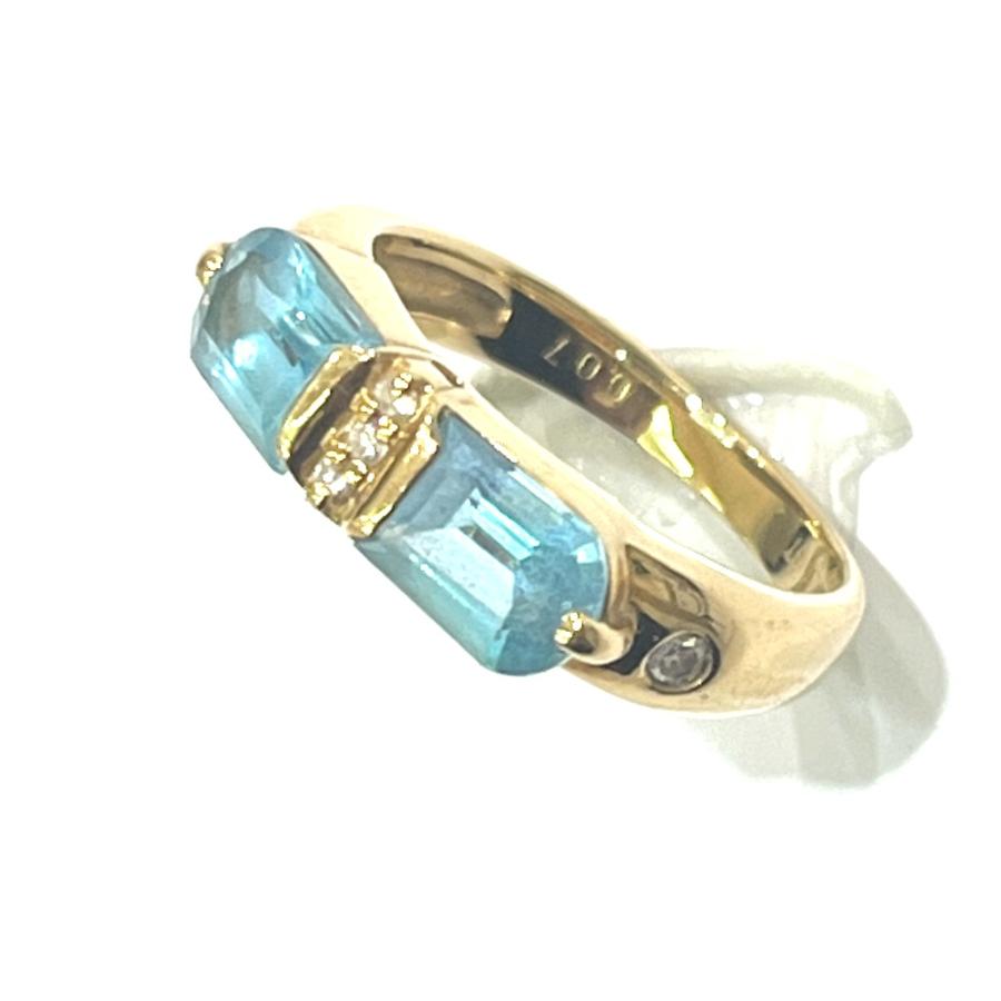 jewelry ジュエリー K18 アクアマリン D0.07ct アクセサリー 宝石 リング・指輪 ゴールド レディース【中古】 |  | 01