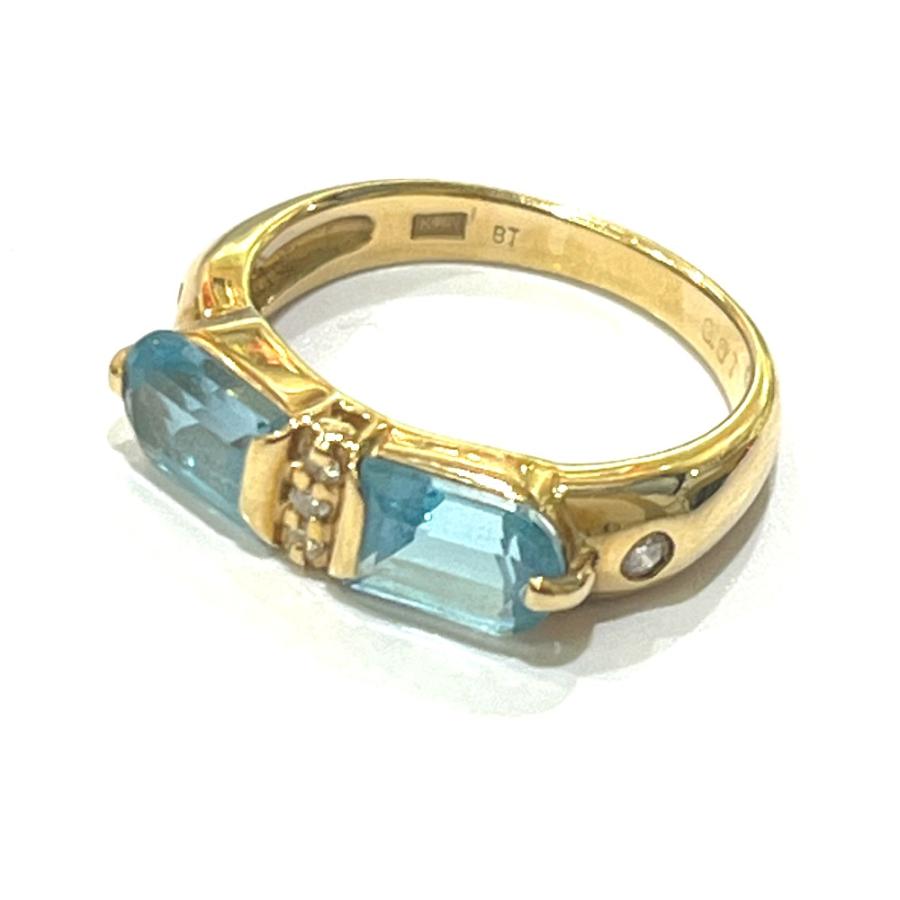jewelry ジュエリー K18 アクアマリン D0.07ct アクセサリー 宝石 リング・指輪 ゴールド レディース【中古】 |  | 02