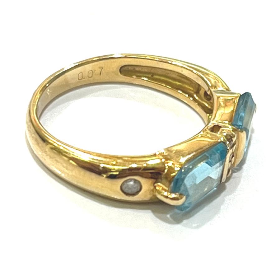 jewelry ジュエリー K18 アクアマリン D0.07ct アクセサリー 宝石 リング・指輪 ゴールド レディース【中古】 |  | 03