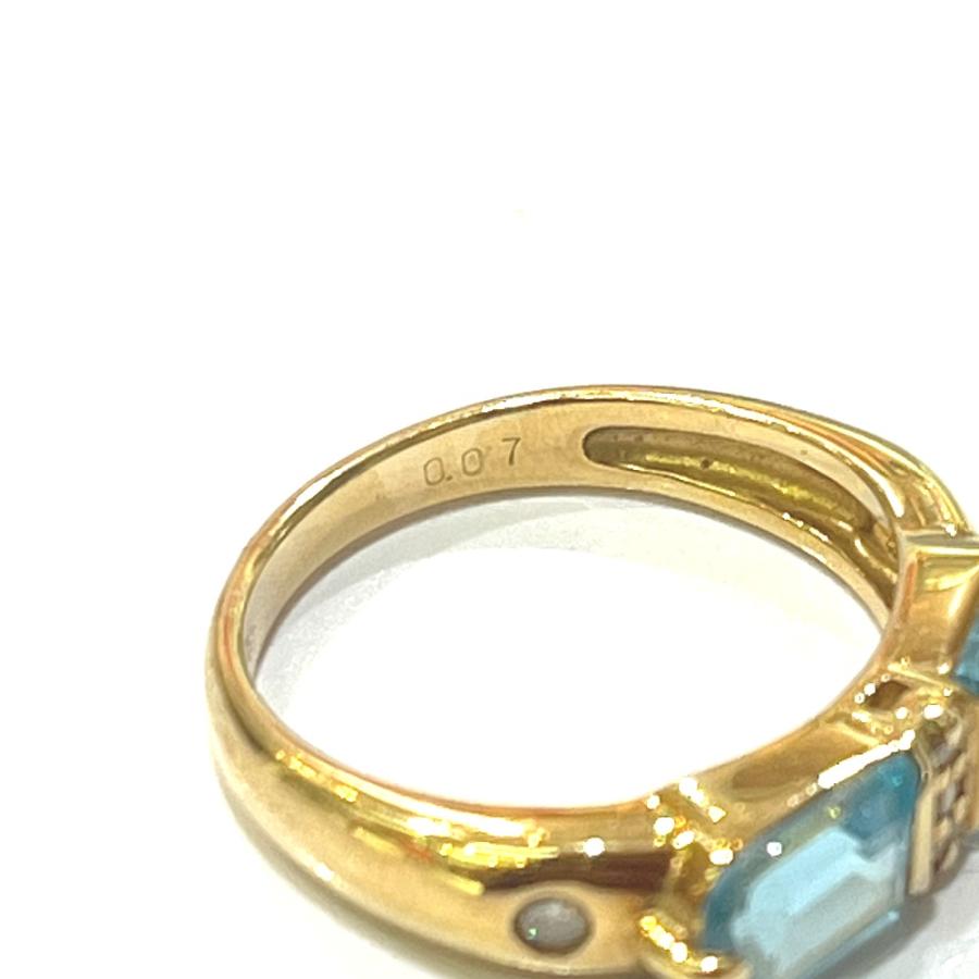 jewelry ジュエリー K18 アクアマリン D0.07ct アクセサリー 宝石 リング・指輪 ゴールド レディース【中古】 |  | 04