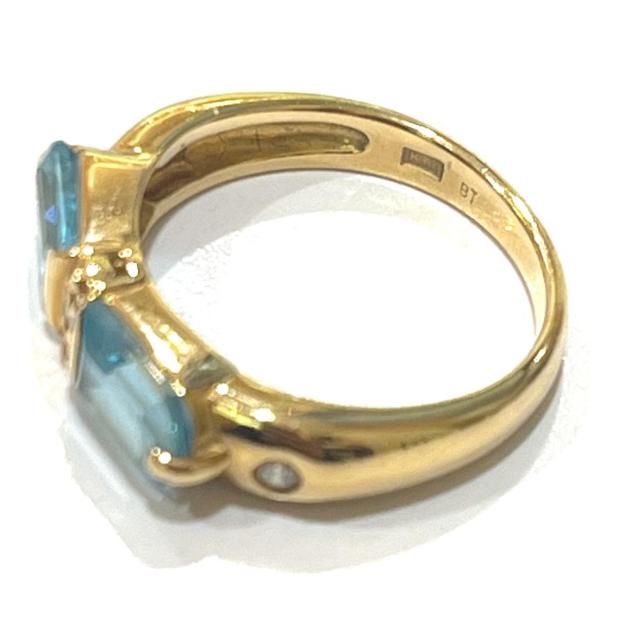 jewelry ジュエリー K18 アクアマリン D0.07ct アクセサリー 宝石 リング・指輪 ゴールド レディース【中古】 |  | 05