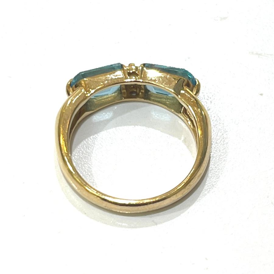jewelry ジュエリー K18 アクアマリン D0.07ct アクセサリー 宝石 リング・指輪 ゴールド レディース【中古】 |  | 06