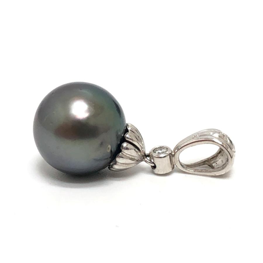 jewelry ジュエリー Pt900 ブラックパール ペンダントトップ トップ パール ペンダントトップ シルバー レディース【中古】 |  | 01