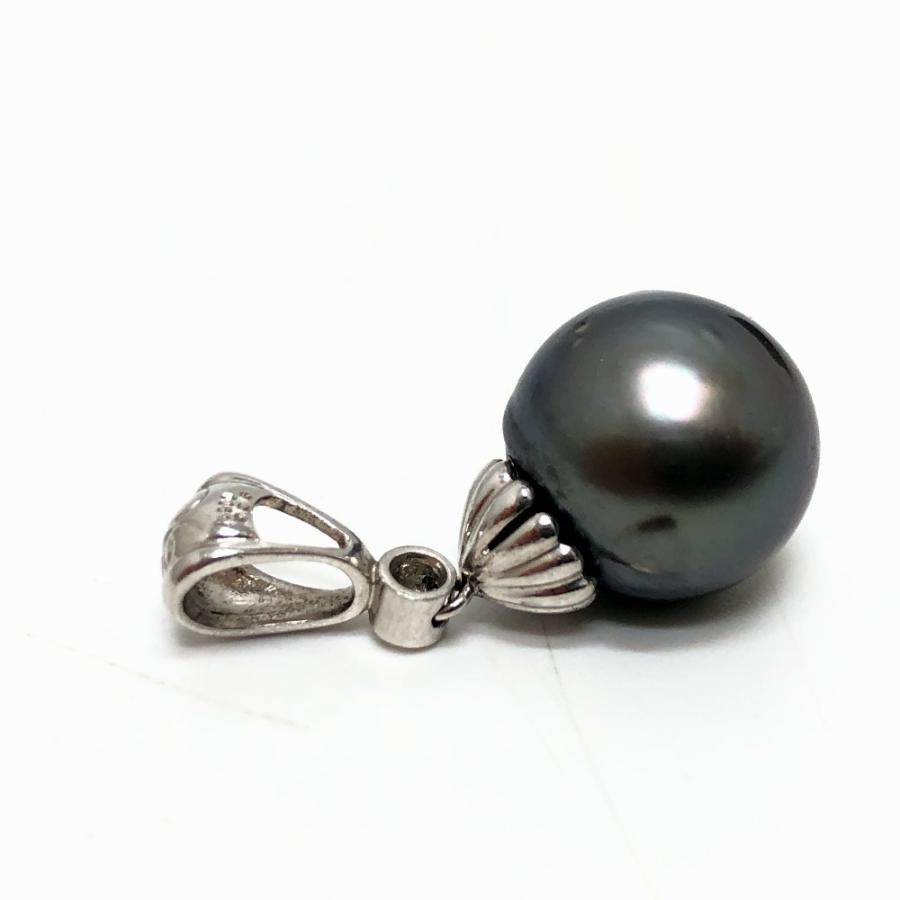 jewelry ジュエリー Pt900 ブラックパール ペンダントトップ トップ パール ペンダントトップ シルバー レディース【中古】 |  | 02