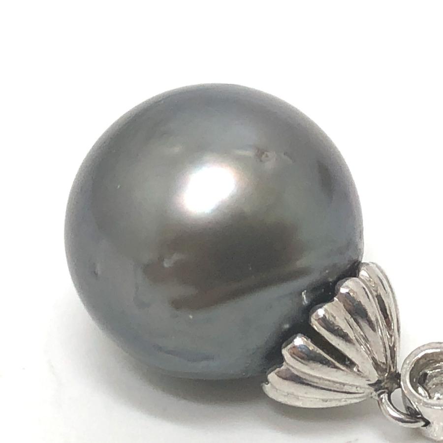 jewelry ジュエリー Pt900 ブラックパール ペンダントトップ トップ パール ペンダントトップ シルバー レディース【中古】 |  | 04