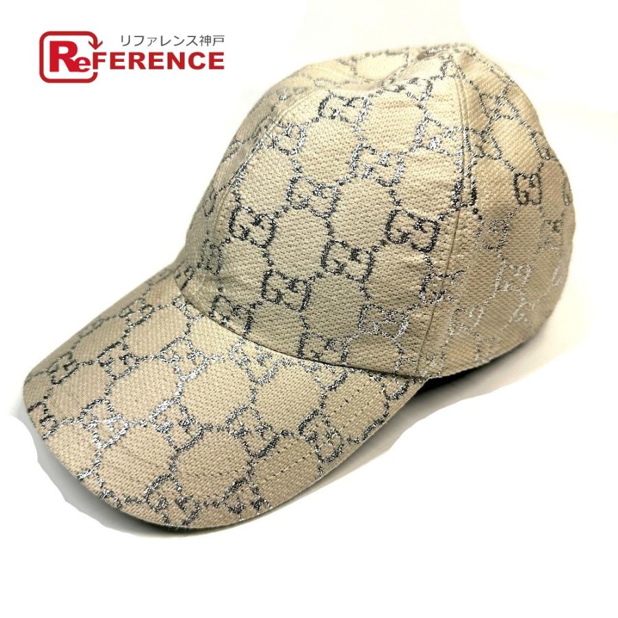 GUCCI グッチ 631953 GG ラメ 帽子 キャップ帽 ベースボール キャップ 