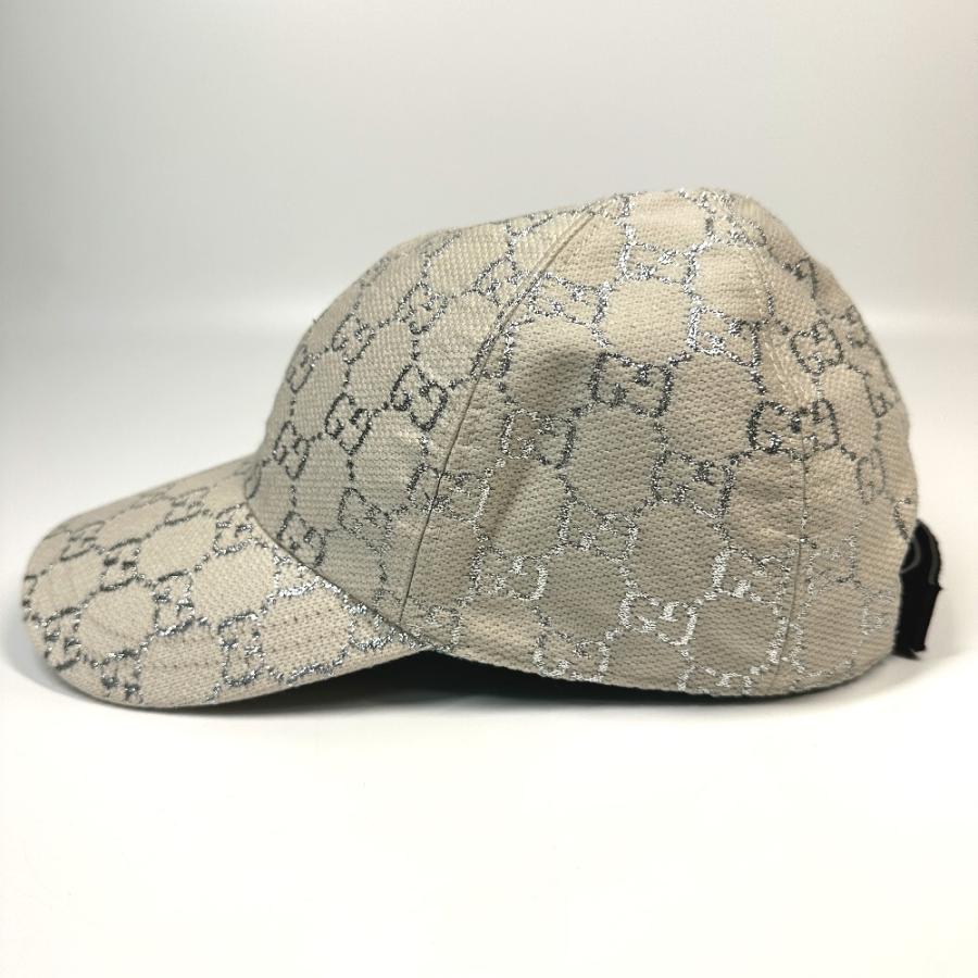 GUCCI グッチ 631953 GG ラメ 帽子 キャップ帽 ベースボール キャップ 
