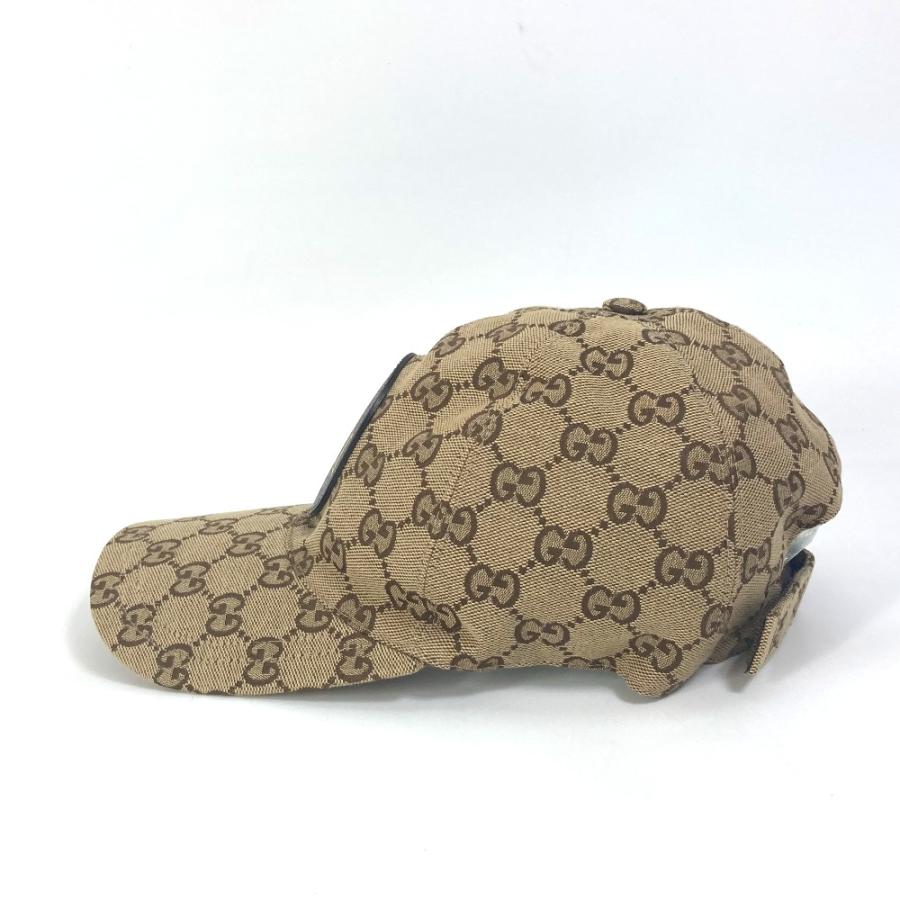 GUCCI ベージュ ロゴ ベースボールキャップ