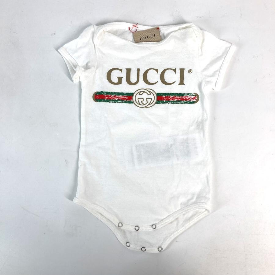 新品同様 GUCCI グッチ 516326 ロゴ 3ピースセット  ギフトセット スタイ＆ニット帽＆ロンパース ベビー BABY 赤ちゃん ニット帽.【中古】 | GUCCI | 01