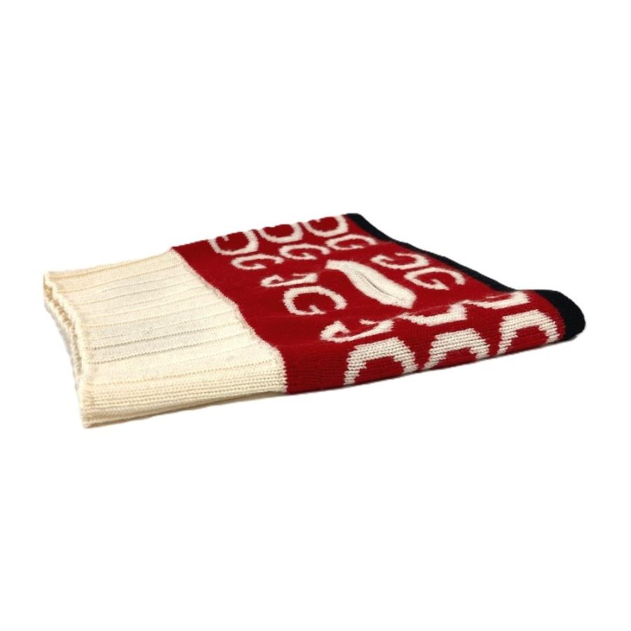 美品 GUCCI グッチ ロゴ ネックウォーマー アクセサリー マフラー レッド ユニセックス【中古】 | GUCCI | 03