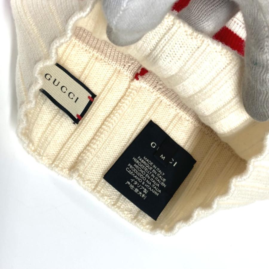 美品 GUCCI グッチ ロゴ ネックウォーマー アクセサリー マフラー レッド ユニセックス【中古】 | GUCCI | 05