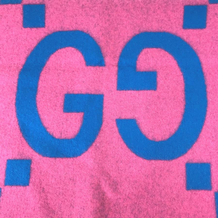 未使用 GUCCI グッチ 726526 GGジャガード フリンジ バイカラー マフラー ピンク レディース【中古】 | GUCCI | 01