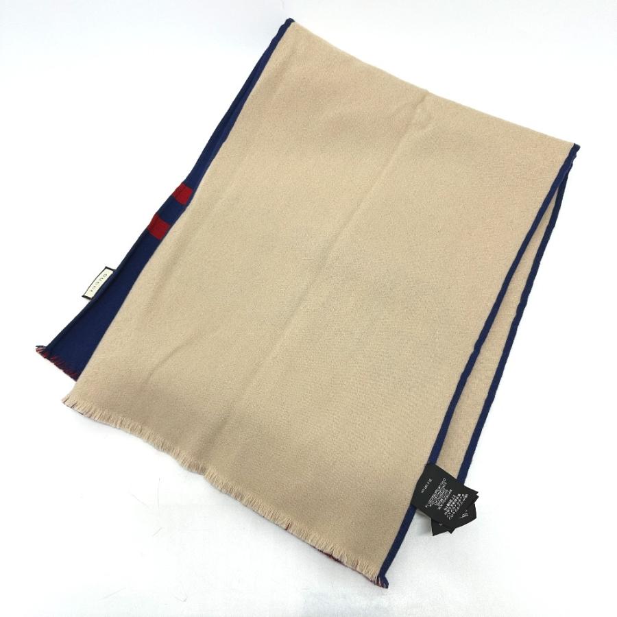 GUCCI グッチ ロゴ マフラー マフラー ブルー レディース【中古】 | GUCCI | 07