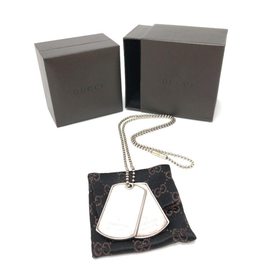 GUCCI グッチ ドックタグ 2連 アクセサリー ネックレス シルバー メンズ【中古】 | GUCCI | 06