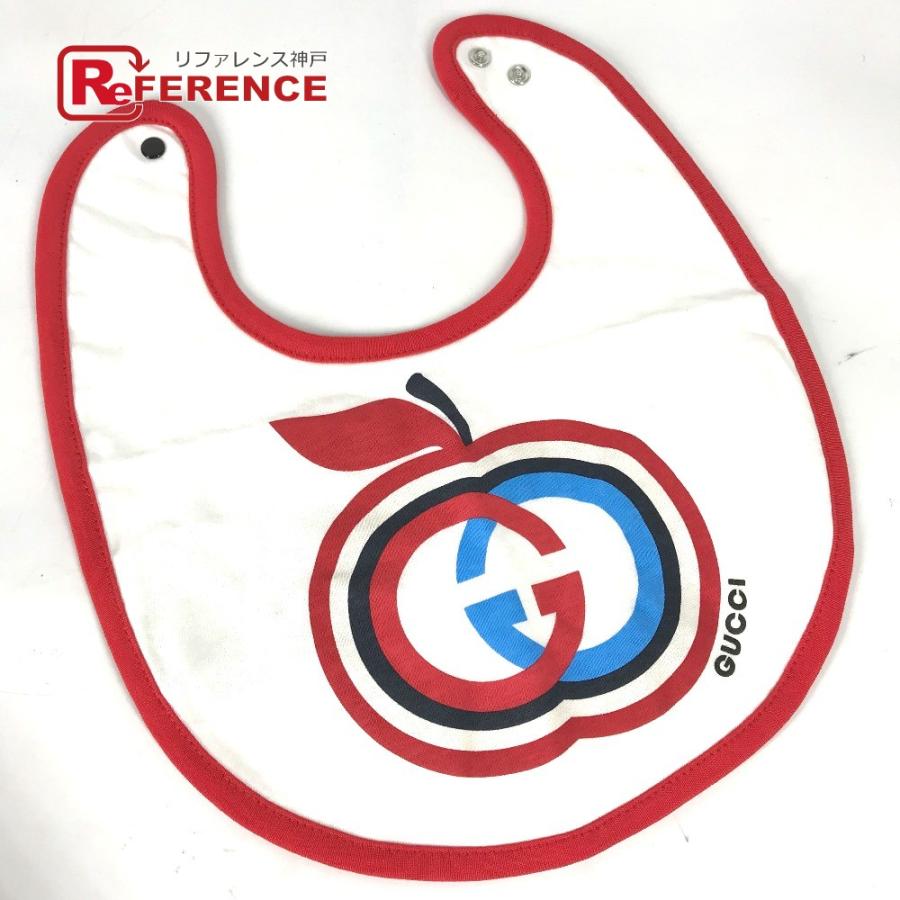 未使用 GUCCI グッチ 666440 GG アップル スタイ ビブ よだれかけ ベビー 赤ちゃん BABY  雑貨 ホワイト キッズ【中古】 | GUCCI