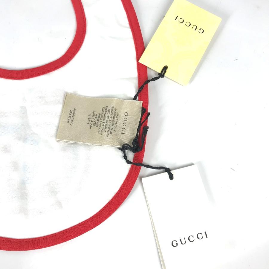 未使用 GUCCI グッチ 666440 GG アップル スタイ ビブ よだれかけ ベビー 赤ちゃん BABY  雑貨 ホワイト キッズ【中古】 | GUCCI | 06