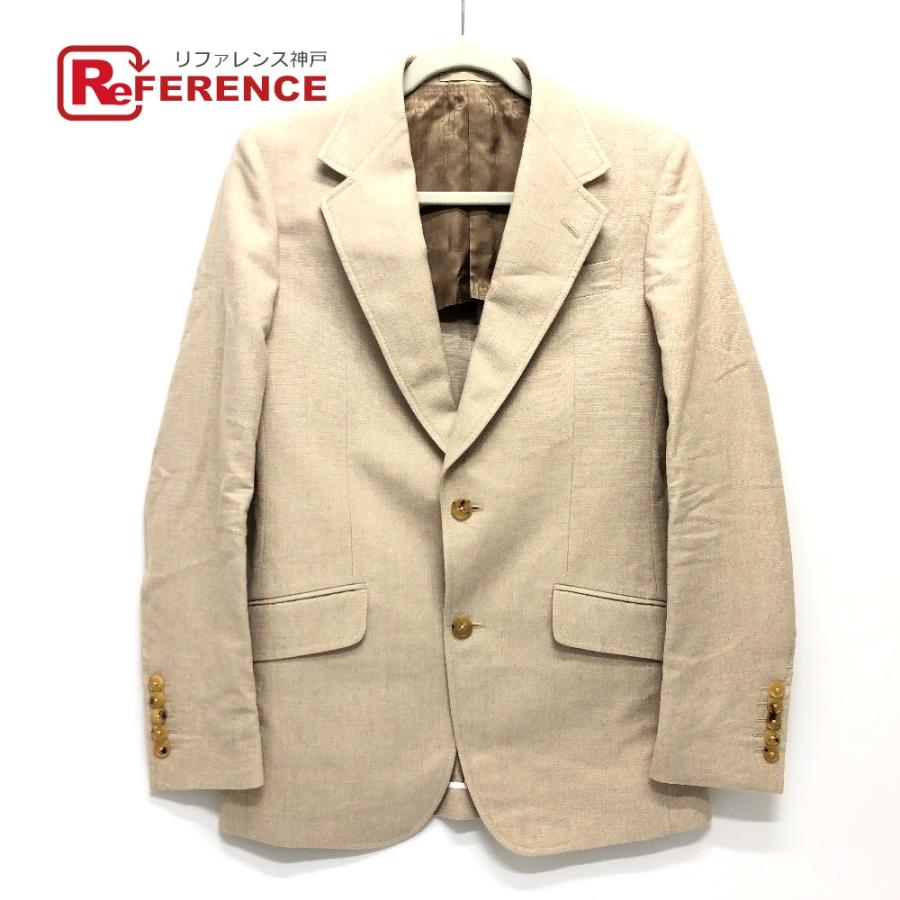 GUCCI グッチ リネン混 テーラード スーツ ジャケット ベージュ メンズ【中古】 | GUCCI