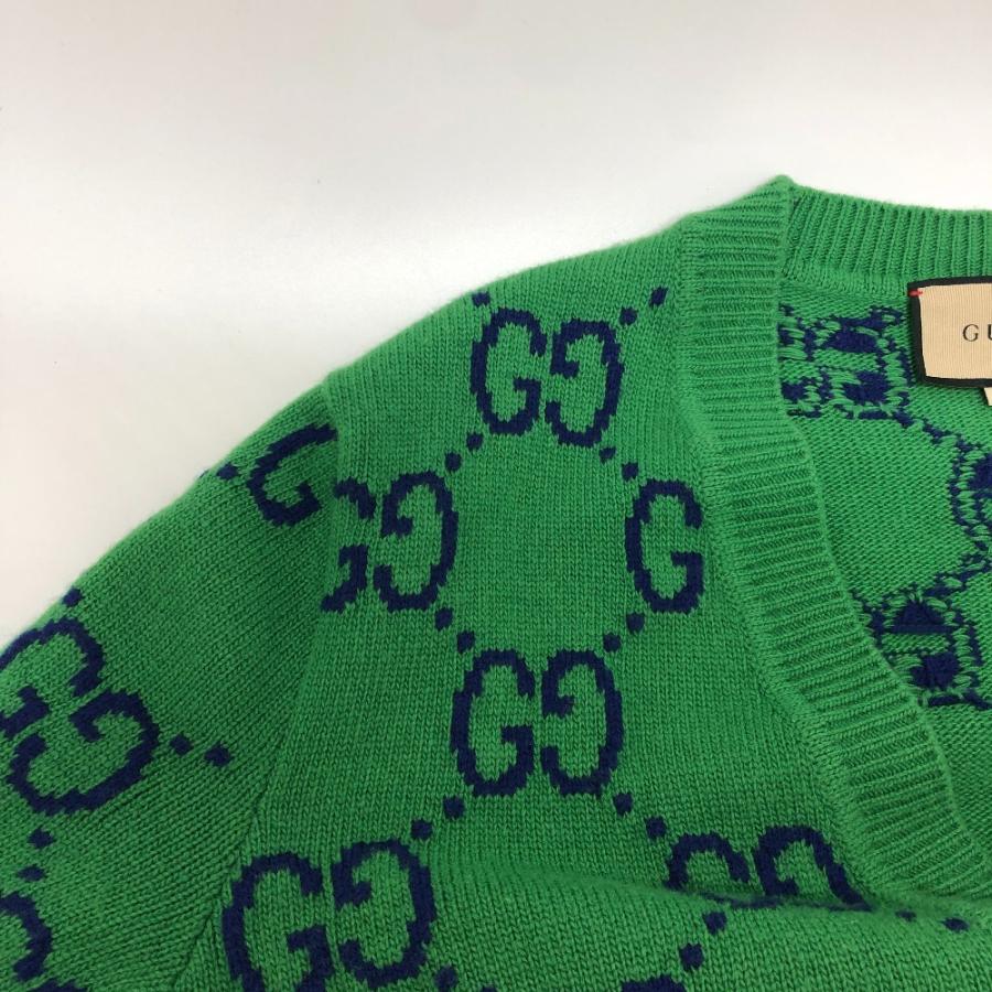 GUCCI グッチ 674043 GGインターシャ カーデガン 長袖カーディガン 長袖ニット ニット アパレル カーディガン グリーン メンズ【中古】 | GUCCI | 04