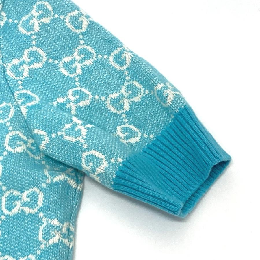 GUCCI グッチ 629456 GGジャガード 半袖 ニット トップス  コットン半袖 20AW ニット 水色 ブルー レディース【中古】 | GUCCI | 02