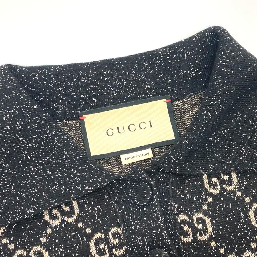 GUCCI グッチ 678437 ラメ GGジャガード ポロドレス ワンピース 洋服