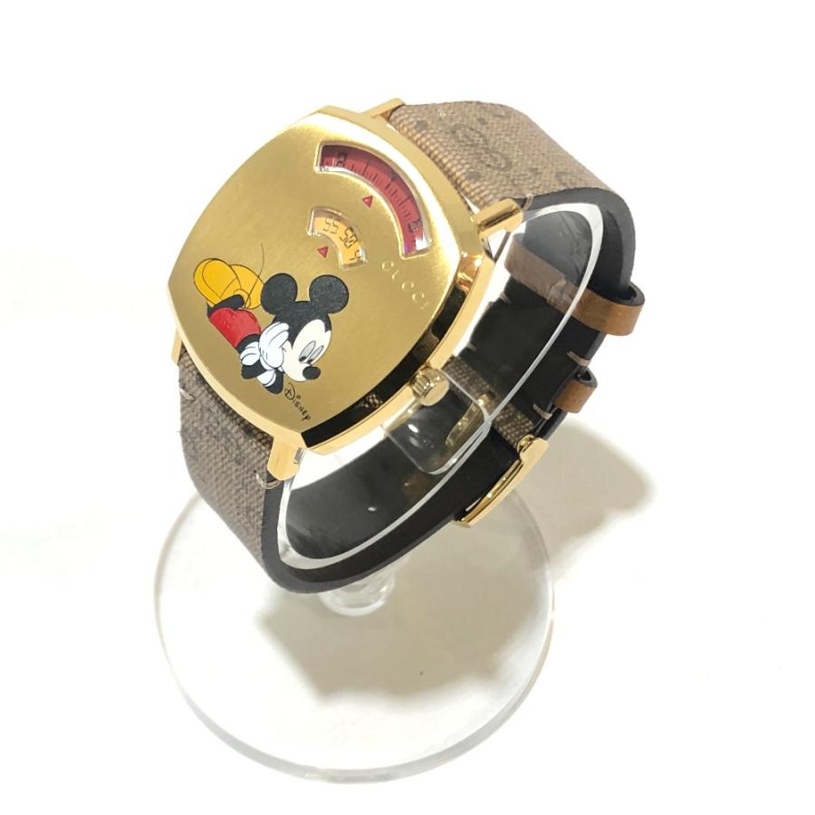 Gucci グッチ 157 4 Ya1574 Disney X Gucci コラボ ミッキープリント 腕時計 ゴールド ベージュ系 ユニセックス 未使用 中古 2 リファレンス コレクション 通販 Yahoo ショッピング